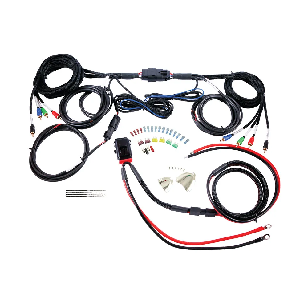 1998-2019 Harley Davidson 4-CH Audio Amplifier Wiring Kit (All Harley Baggers) - MSHR4