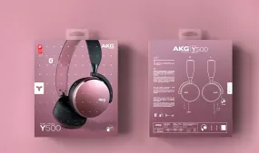 AKG Y500 Wireless Over Ear Headphones Pink - AKGY500BTPIK