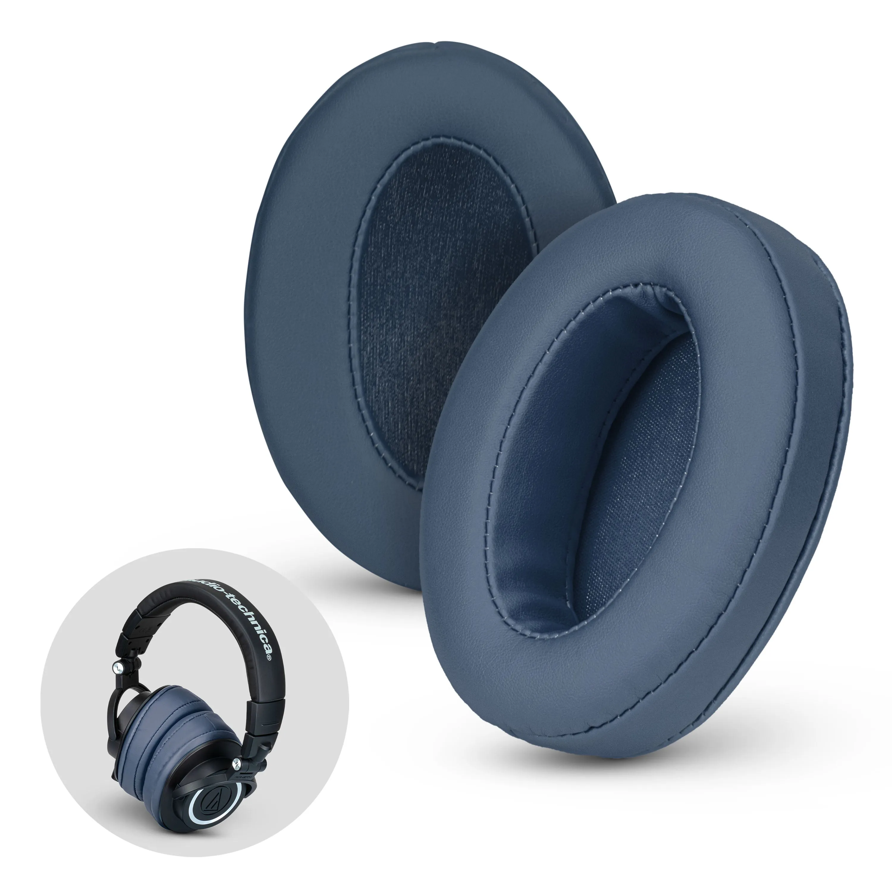 Memory Foam Earpads for Headphones, Angled Oval Design - Enhanced Comfort