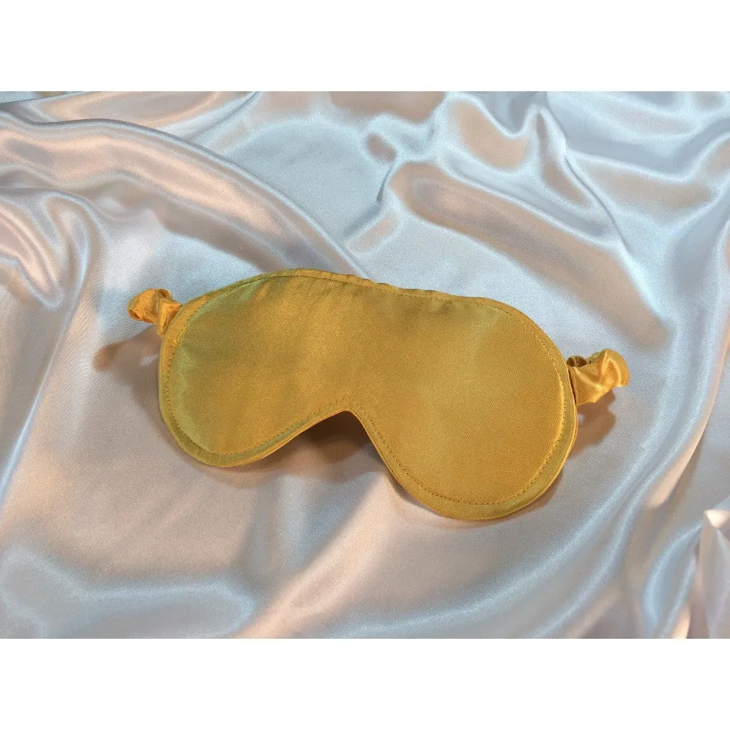 Anti-Aging Sleeping Mask. Fight Wrinkles. Gold Satin Eye Sleep Mask