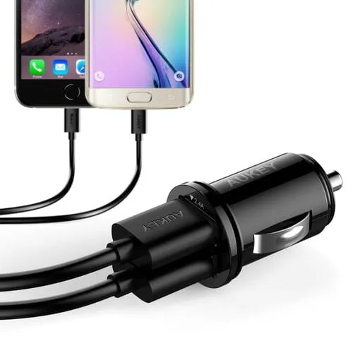 Aukey Universal True AiPOWER 24W 4.8A Dual Port Car Charger (Refurbished)