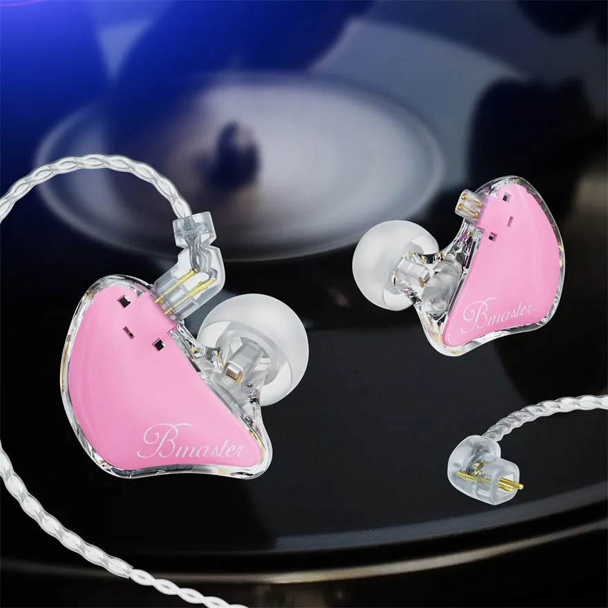 BASN Bmaster 2-Pin Triple Drivers In Ear Monitor Headphones (Pink)