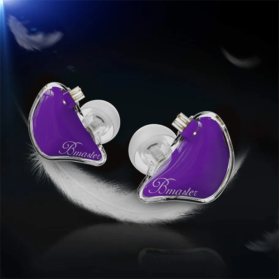 BASN Bmaster 2-Pin Triple Drivers In Ear Monitor Headphones (Purple)