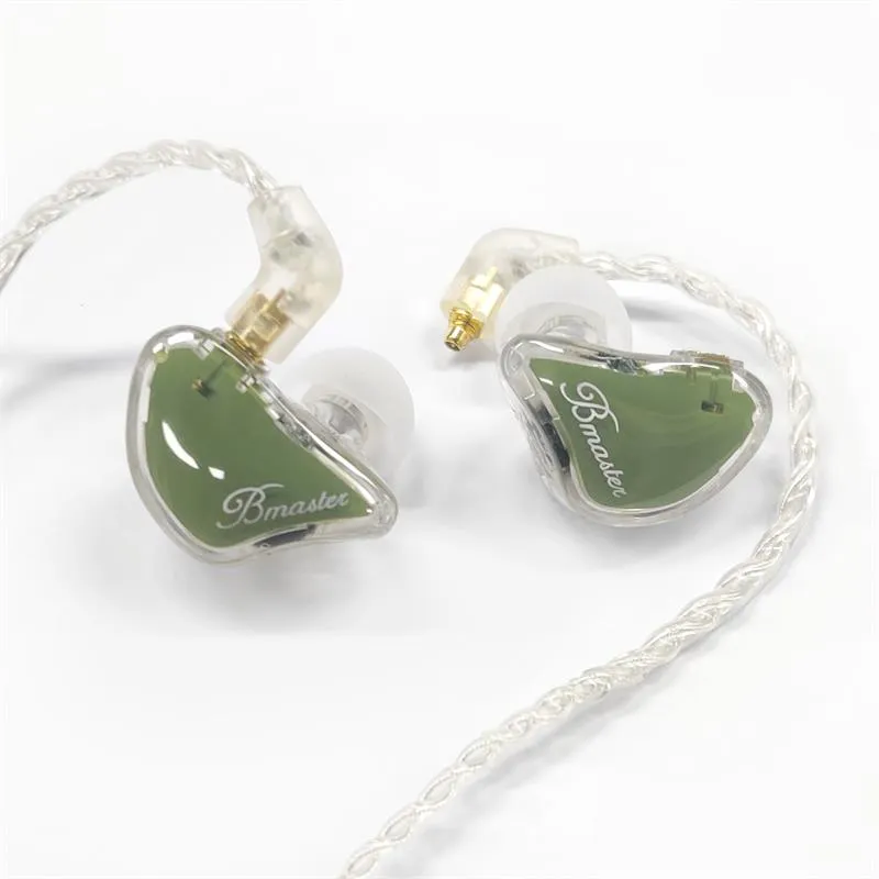 BASN Bmaster Triple Drivers In Ear Monitor Headphones (Olive)