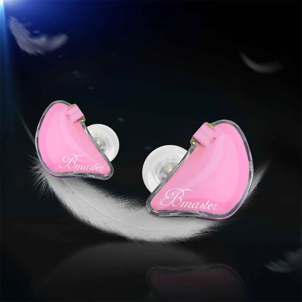 BASN Bmaster Triple Drivers In Ear Monitor Headphones (Pink)