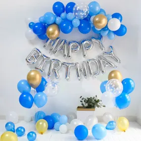 Birthday Balloons for Decoration Blue 67 Pcs - Birthday Decoration 1st, 10th, 18th, 21st, 25th, 30th, 40th, 50th Birthday