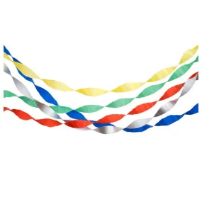 Birthday Crepe Paper Streamers (x 5)