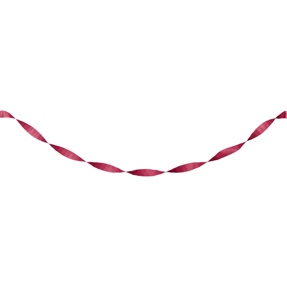 Burgundy Crepe Paper Streamer 81ft  | 1ct