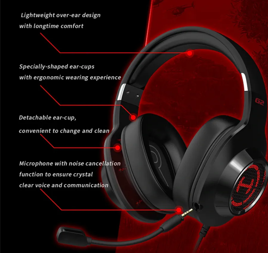 Edifier Hecate G2II Gaming Headset USB-Audio PC/PS4/XBOX Black