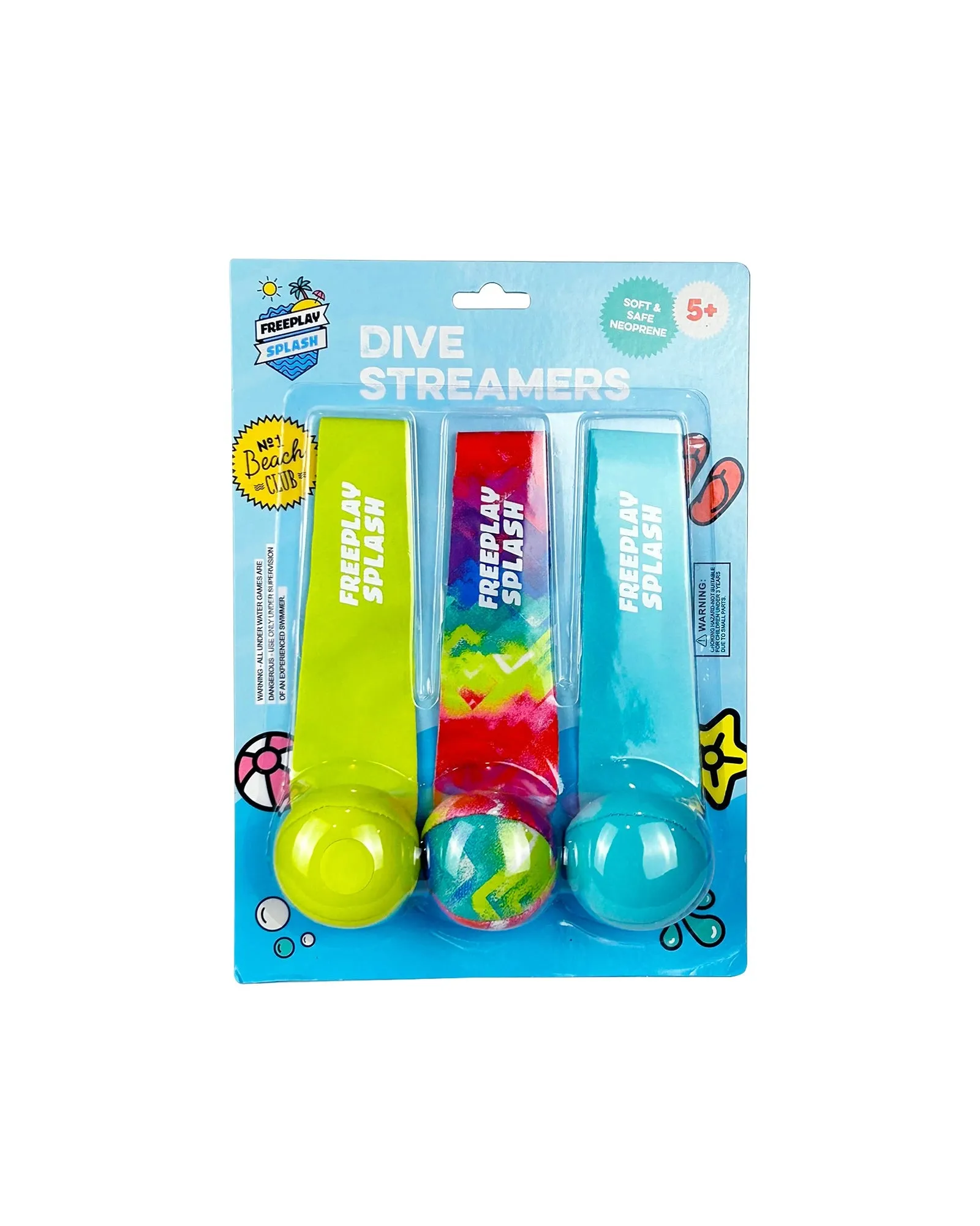 Freeplay Kids Neoprene Dive Streamers 3pk