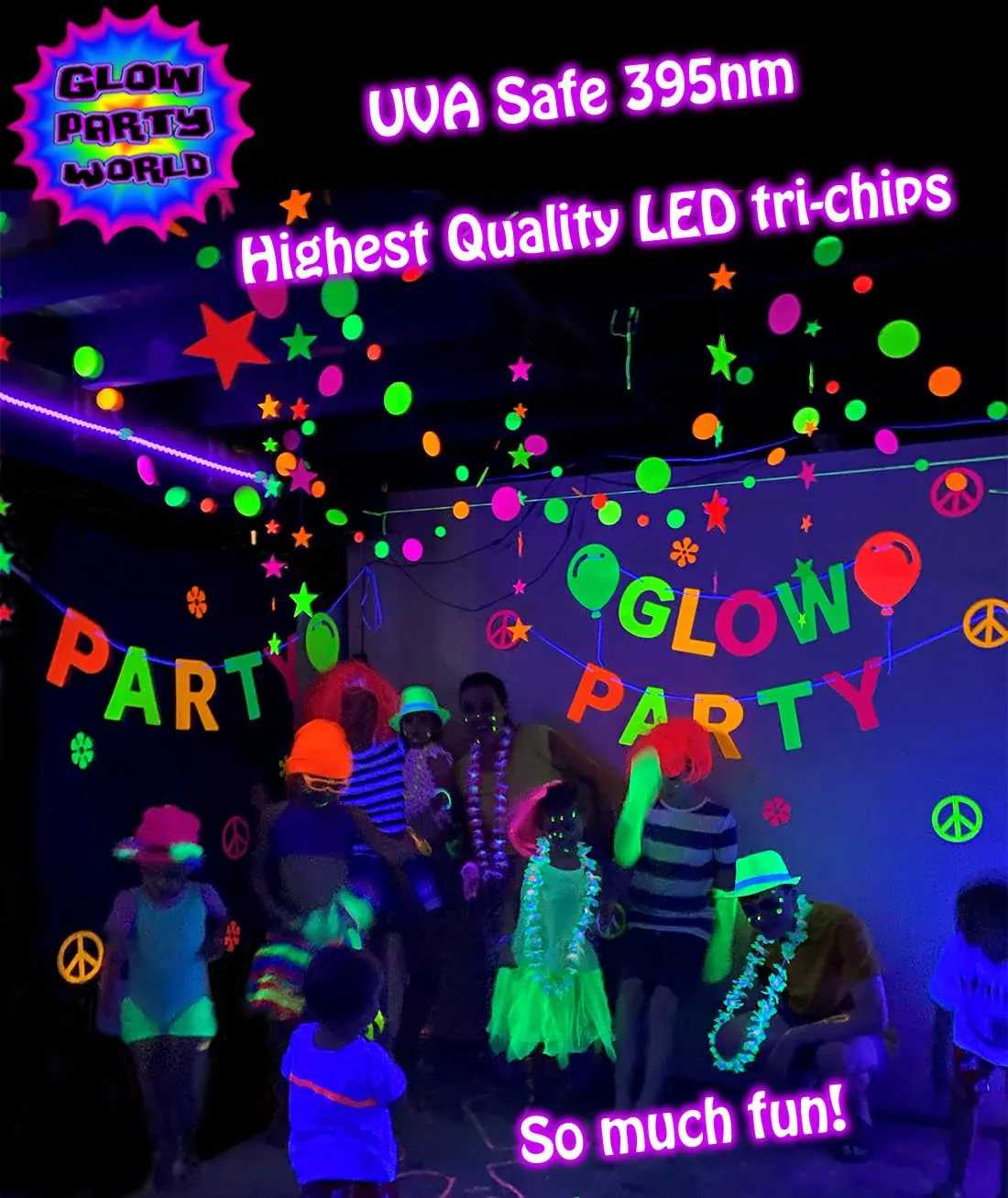 Glow Party Black Ligth Party Kit Color Black Size No Size