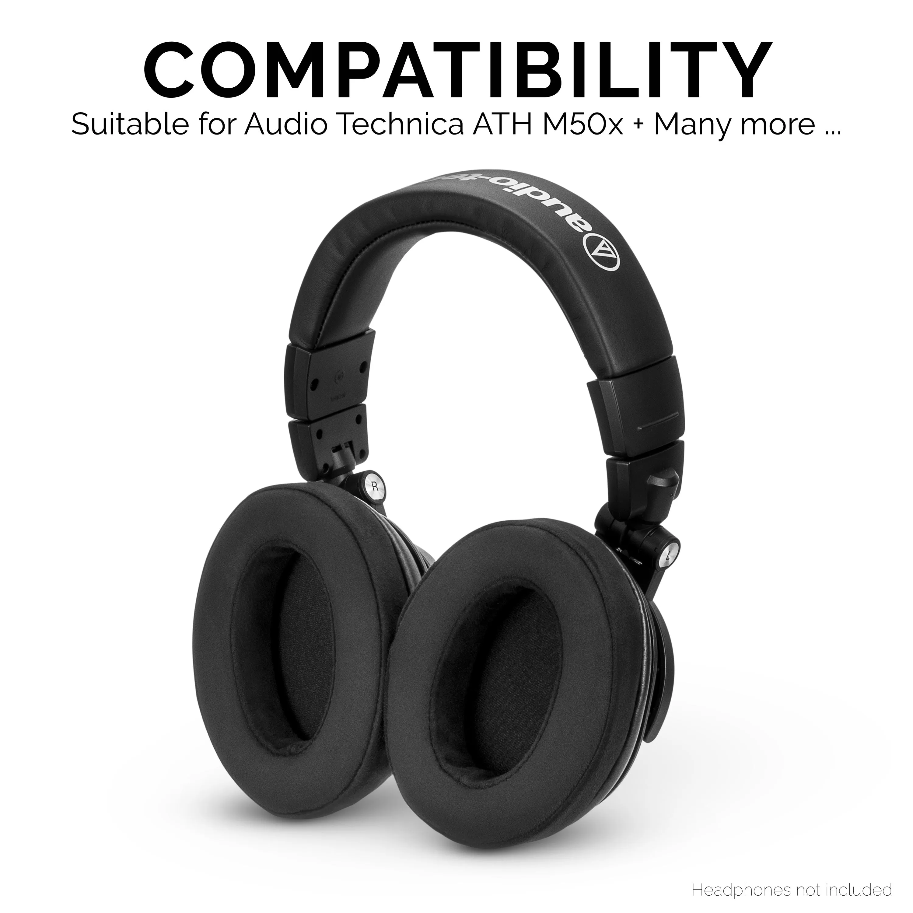 Headphone Memory Foam Earpads - Oval - Micro Suede