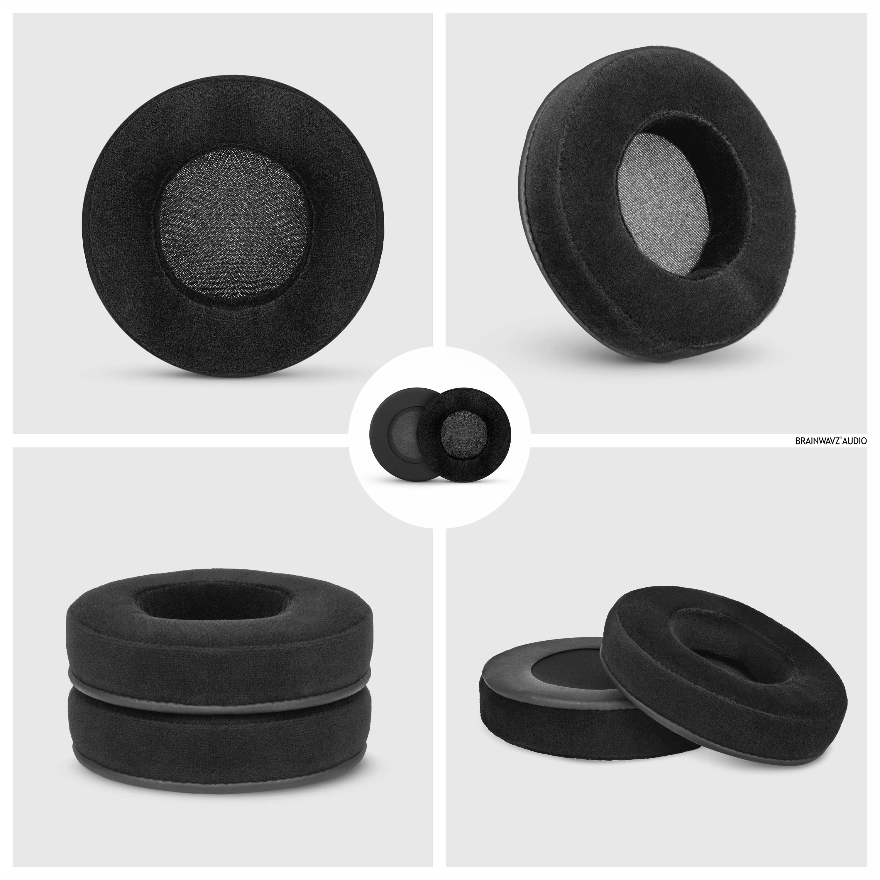 Headphone Memory Foam Earpads - Round - Velour