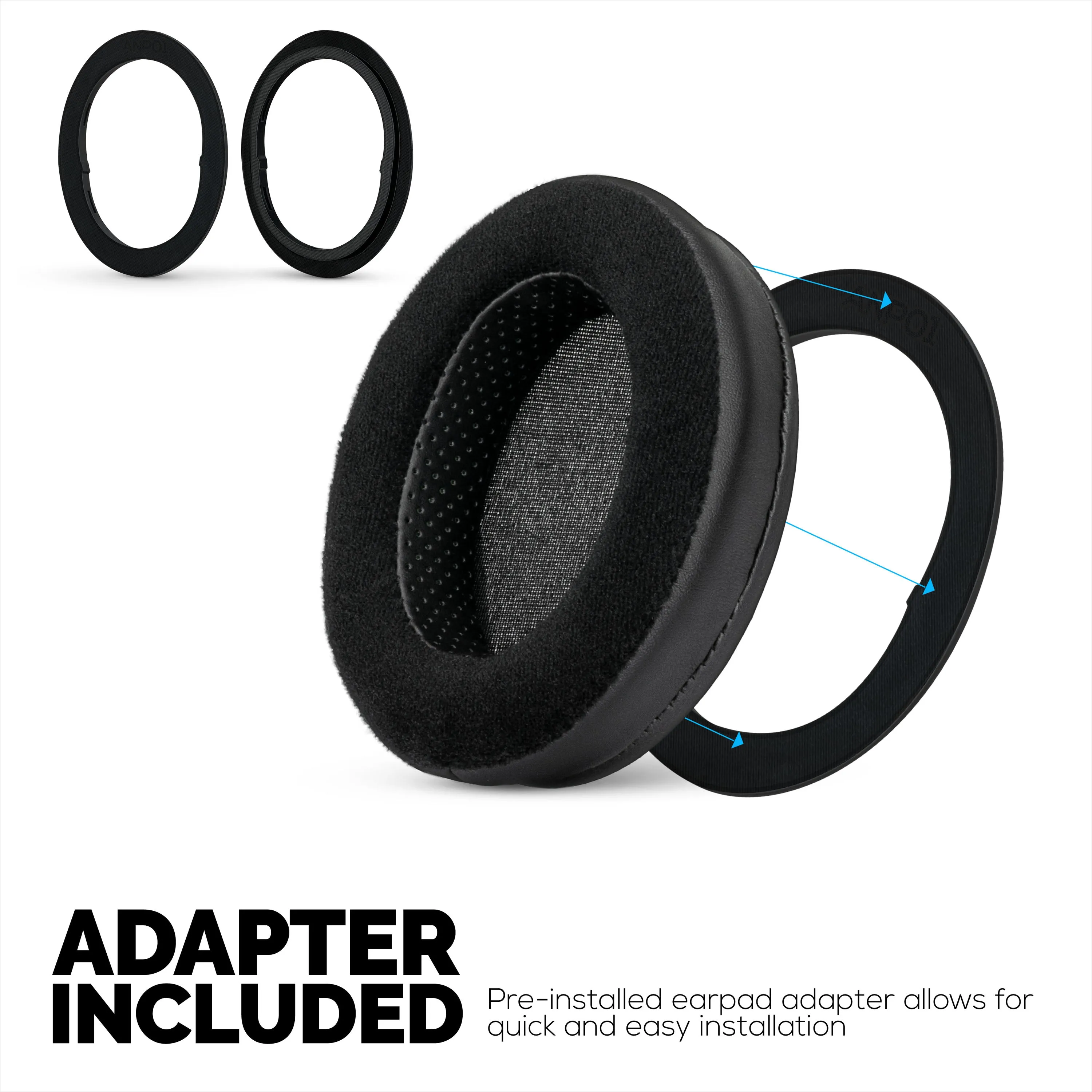 Hybrid Earpads for Steelseries Arctis Nova Pro Wireless Headphones - Memory Foam with Velour & PU Leather