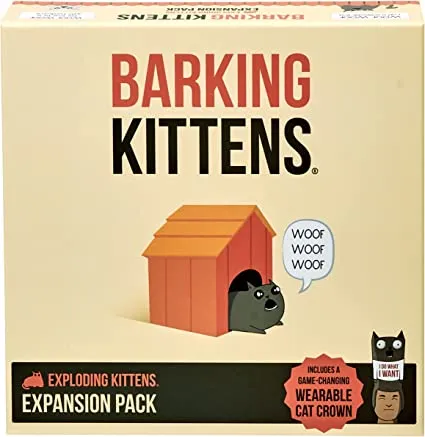 Imploding Kittens, Barking Kittens, Streaking Kittens(expansions to Exploding Kittens) - Accessibility Kit