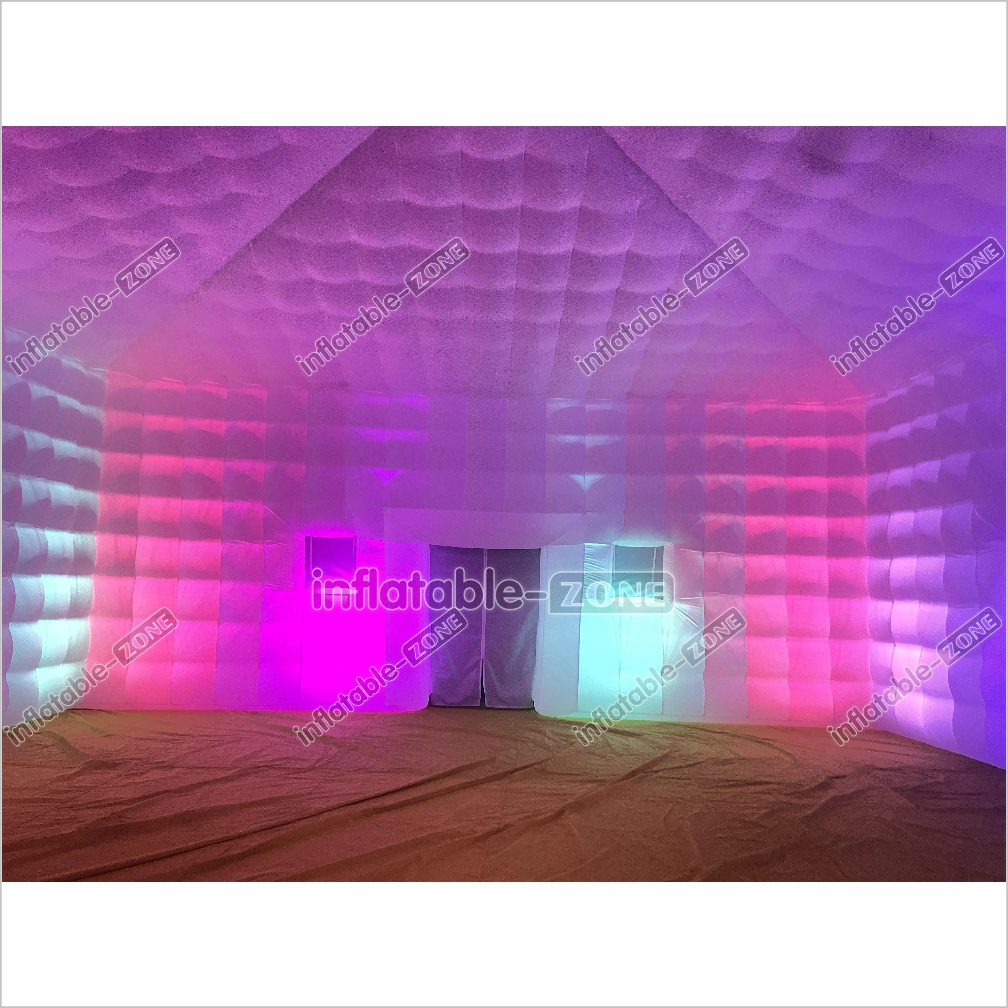 Large Outdoor Inflatable Night Club Inflatable Air Cube Tent LED Wedding Igloo Inflatable Tent For Party Event