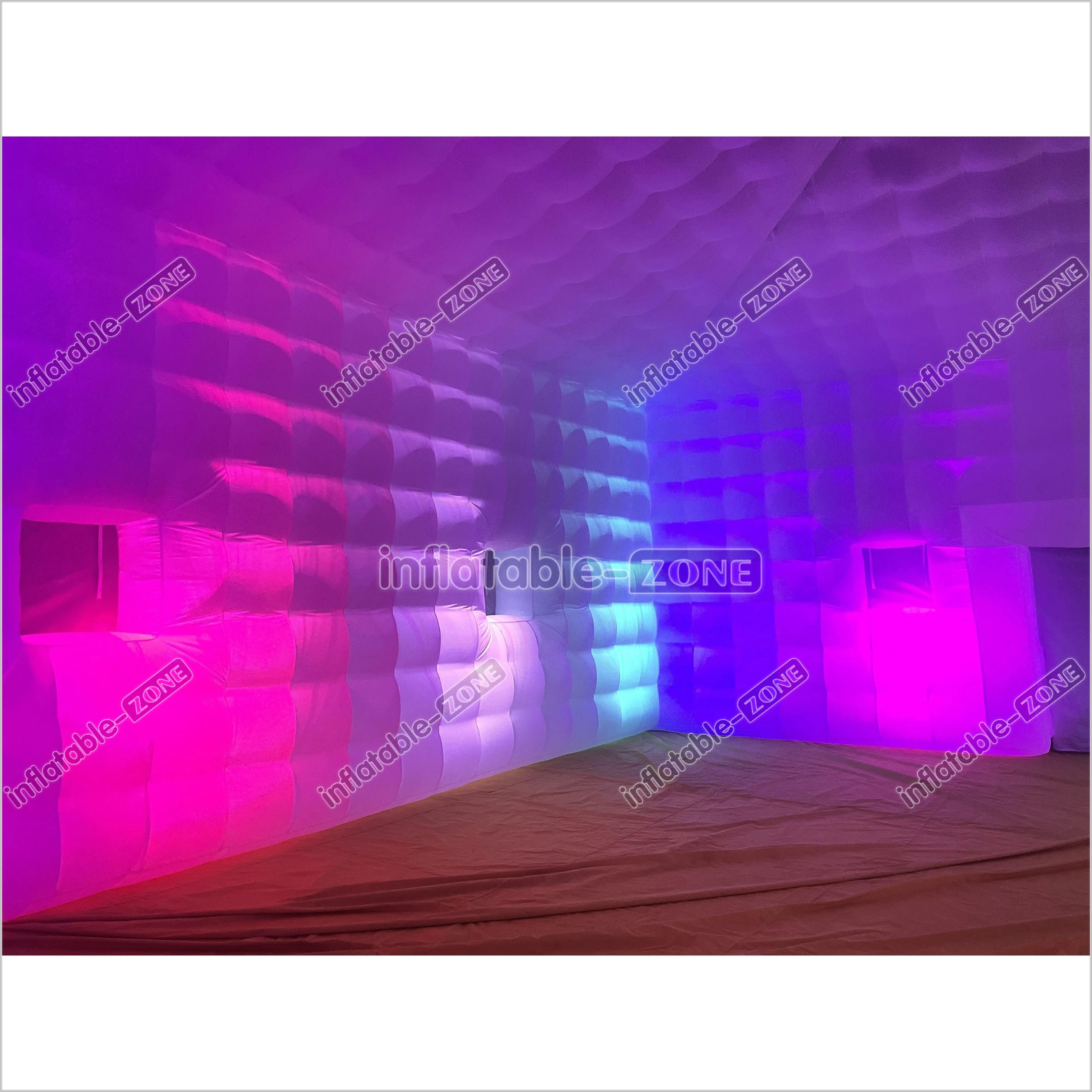 Large Outdoor Inflatable Night Club Inflatable Air Cube Tent LED Wedding Igloo Inflatable Tent For Party Event