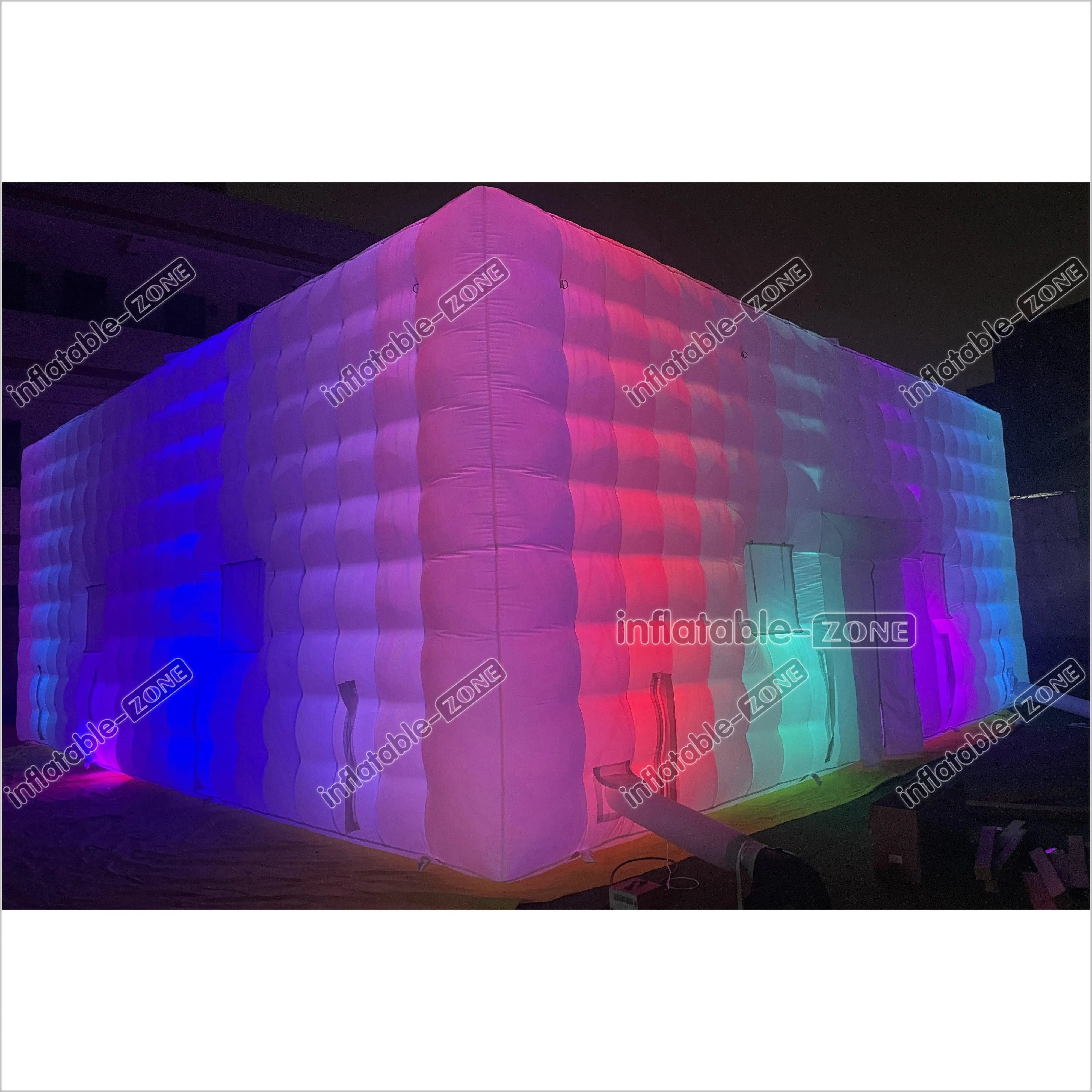 Large Outdoor Inflatable Night Club Inflatable Air Cube Tent LED Wedding Igloo Inflatable Tent For Party Event