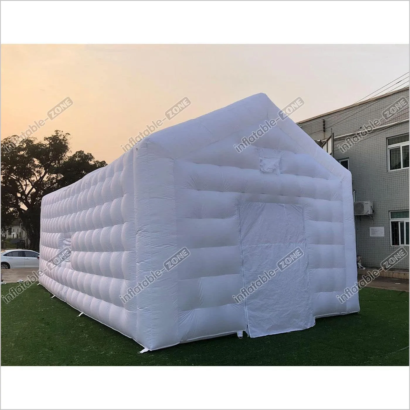 Large White Inflatable Cube Wedding Tent Square Gazebo Event Room Big Mobile Portable Inflatable Night Club Party Pavilion With Led Lights