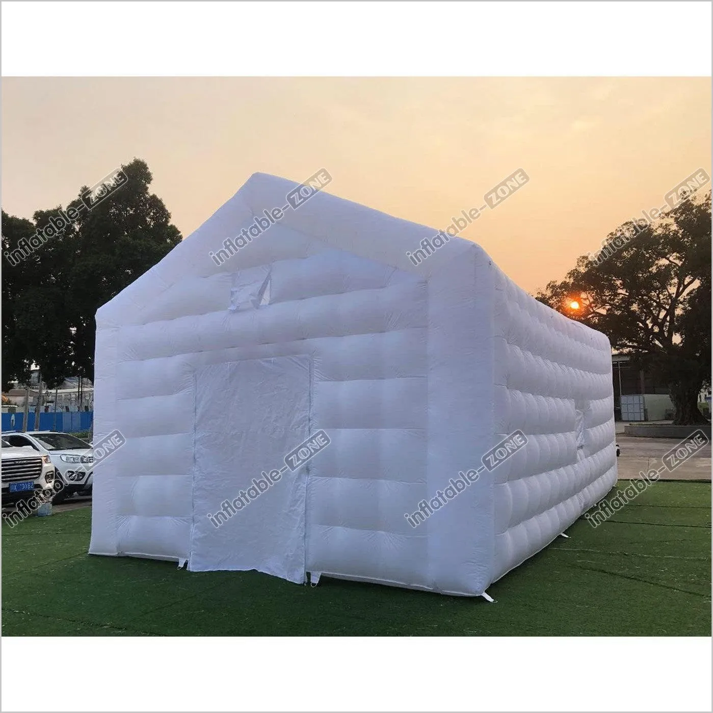 Large White Inflatable Cube Wedding Tent Square Gazebo Event Room Big Mobile Portable Inflatable Night Club Party Pavilion With Led Lights