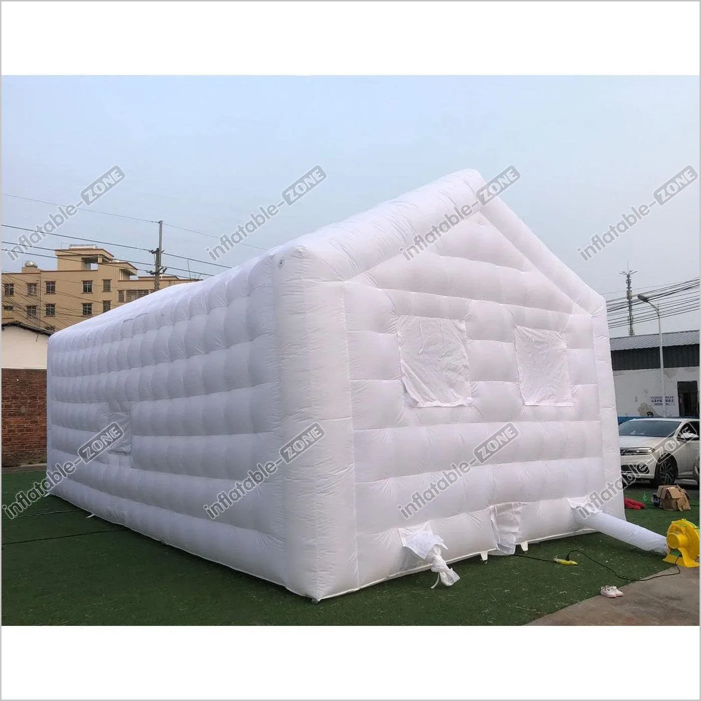 Large White Inflatable Cube Wedding Tent Square Gazebo Event Room Big Mobile Portable Inflatable Night Club Party Pavilion With Led Lights