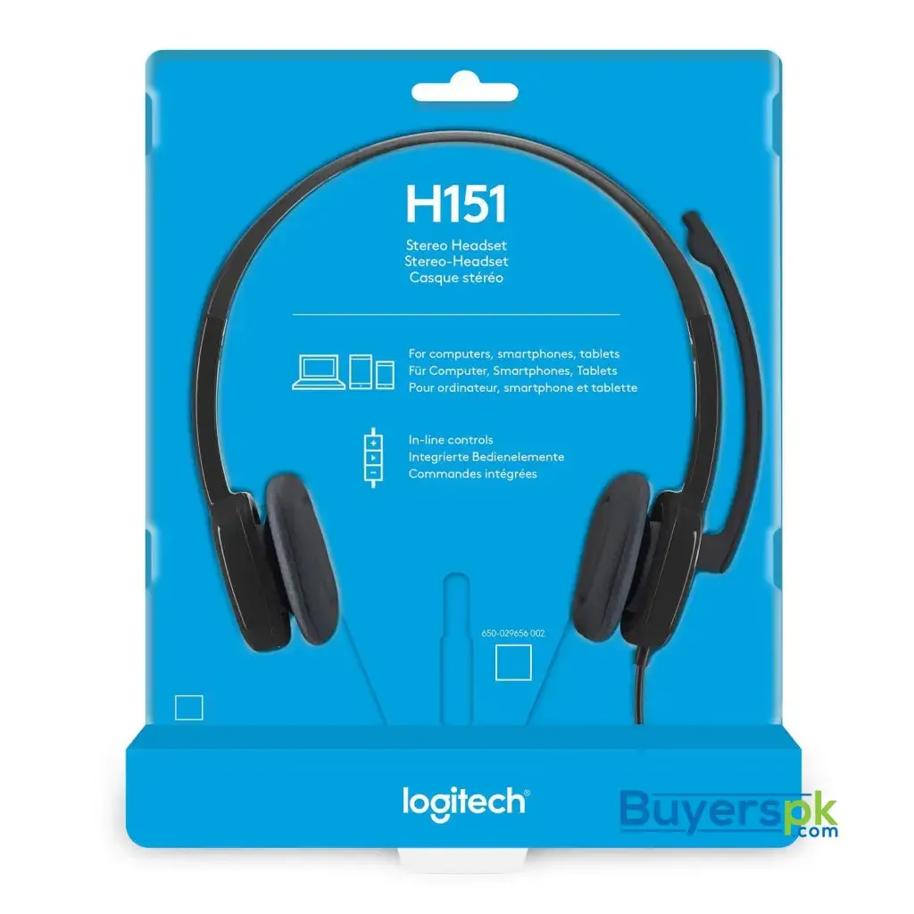 Logitech H151 Stereo Headset with Noise-cancelling Microphone