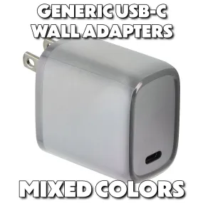 Mixed/Generic USB-C Wall Charger / Travel Adapters - (5V/3A and Up) Mixed Colors