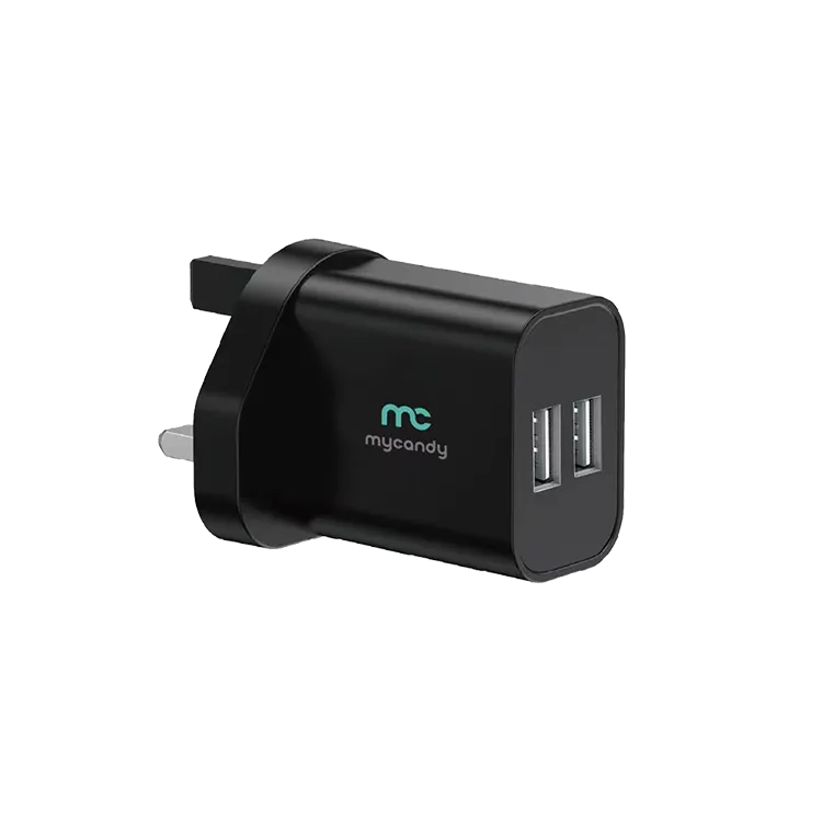 MyCandy Travel Charger With Dual Port 3.4A Black