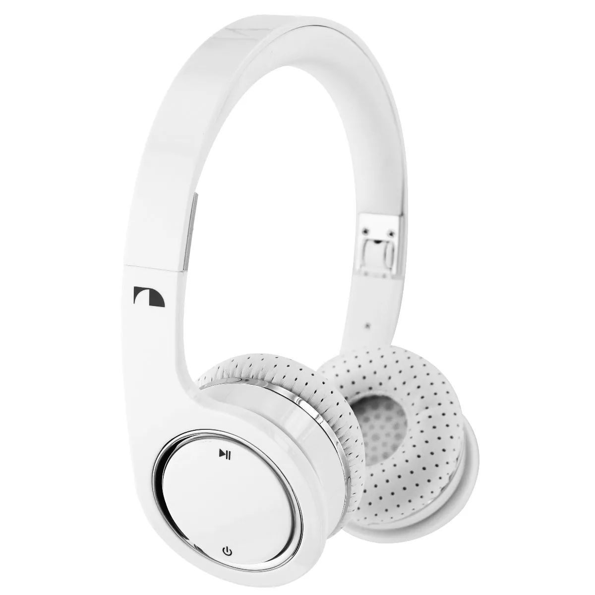 Nakamichi Bluetooth Wireless On-The Ear Headphones with Microphone - White