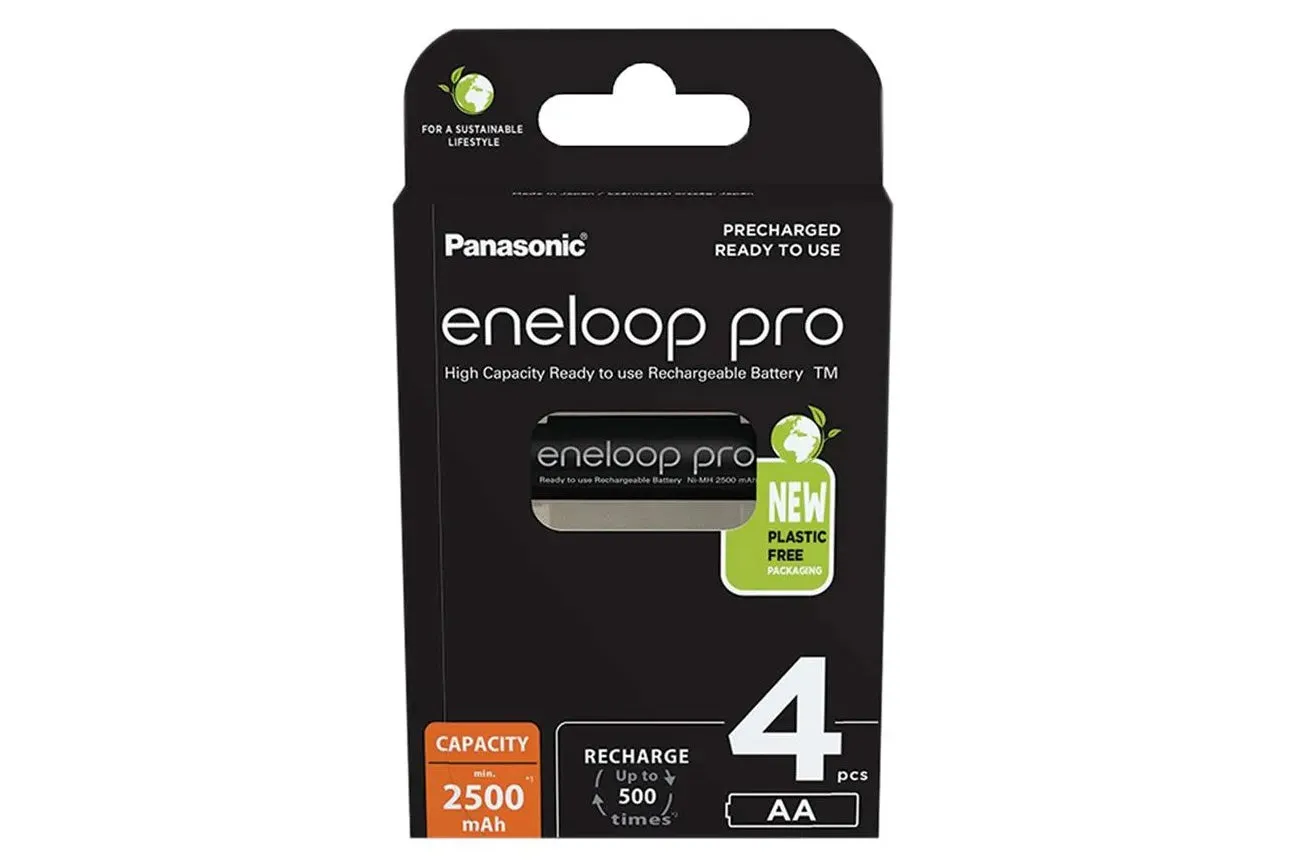 Panasonic ENELOOP PRO 1.2V 2500mAh Ni-Mh Rechargeable AA Batteries - Pack of 12