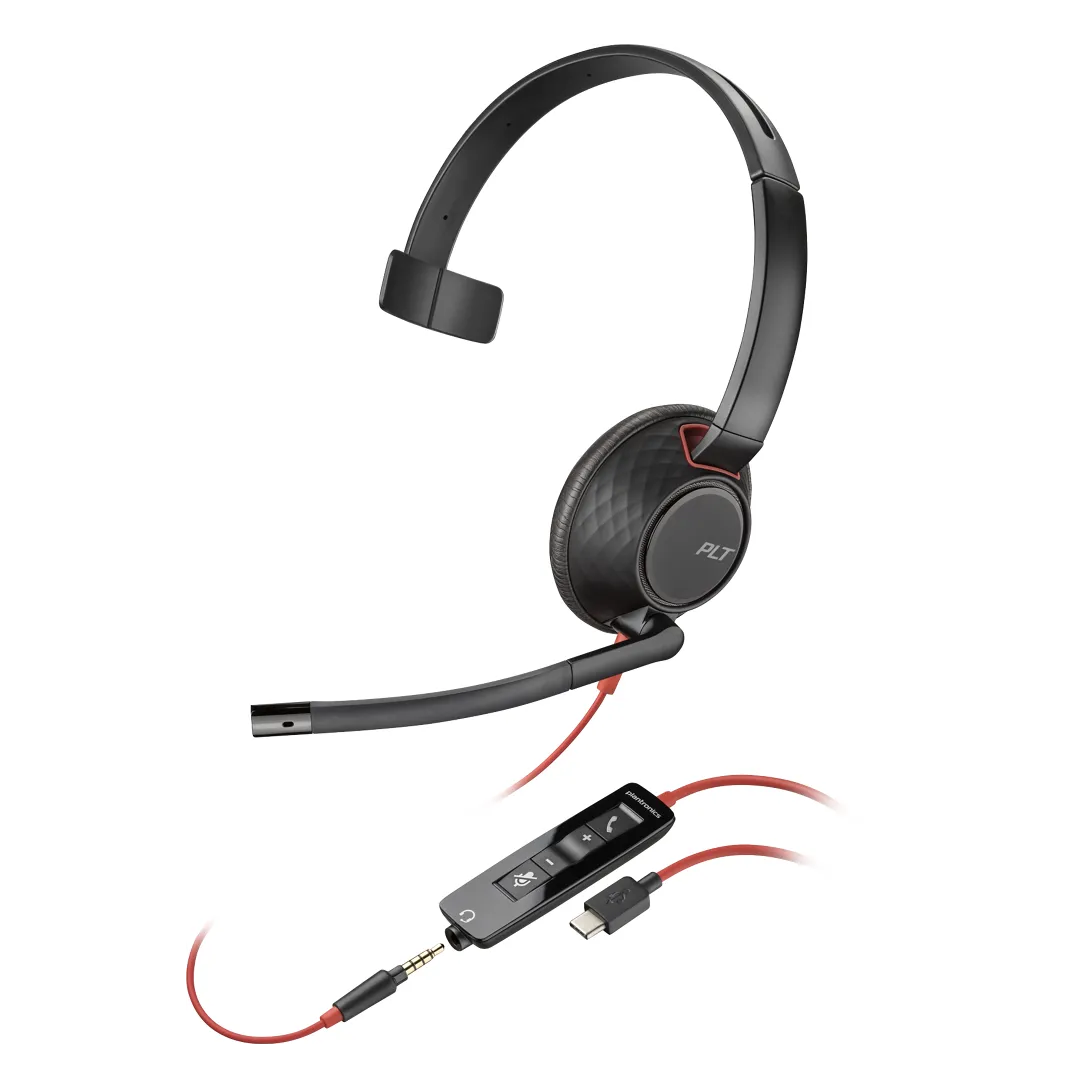 Poly Blackwire 5220 USB Headset - Black