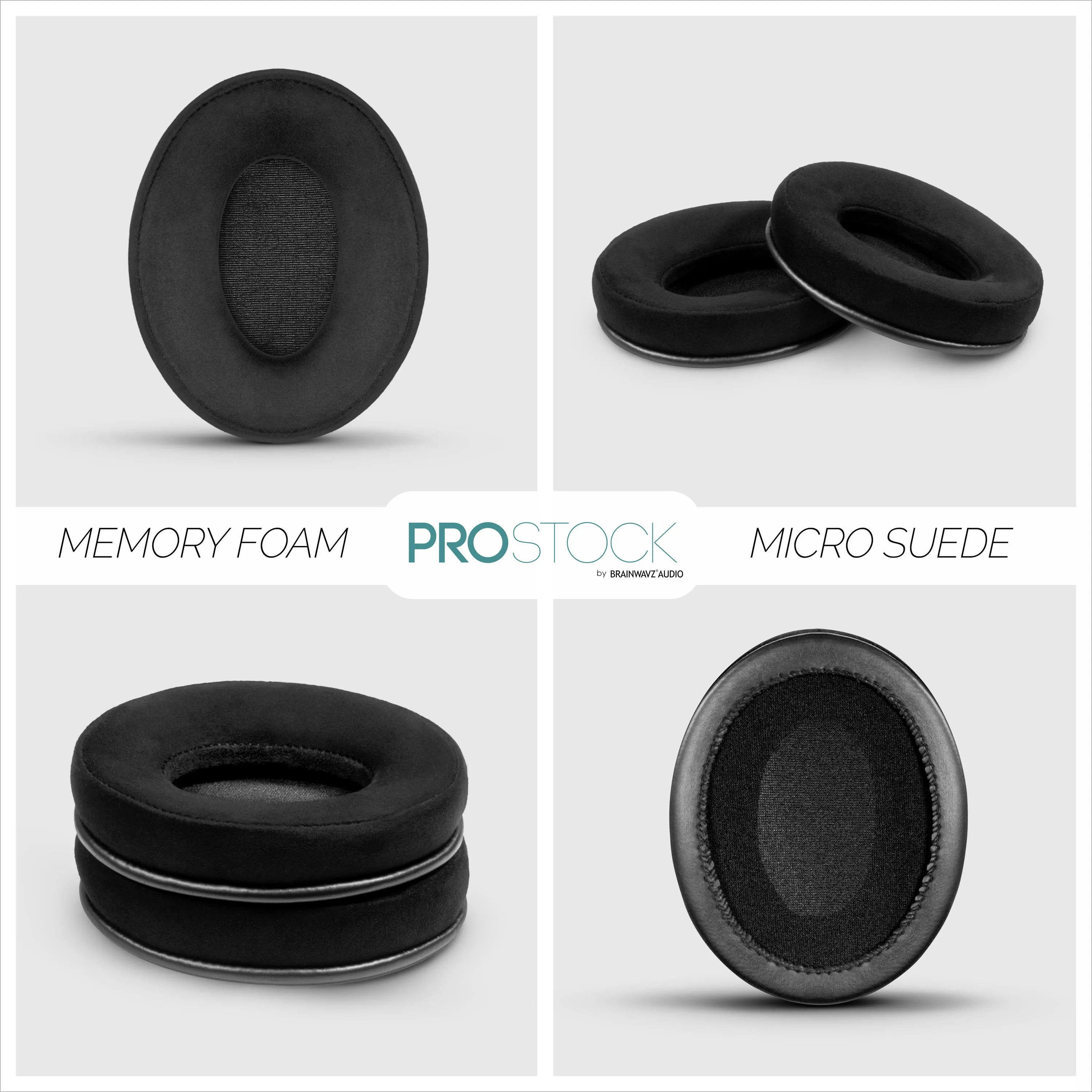 ProStock ATH M50X & M Series Replacement Earpads - Custom Designed Shape with Memory Foam - Micro Suede