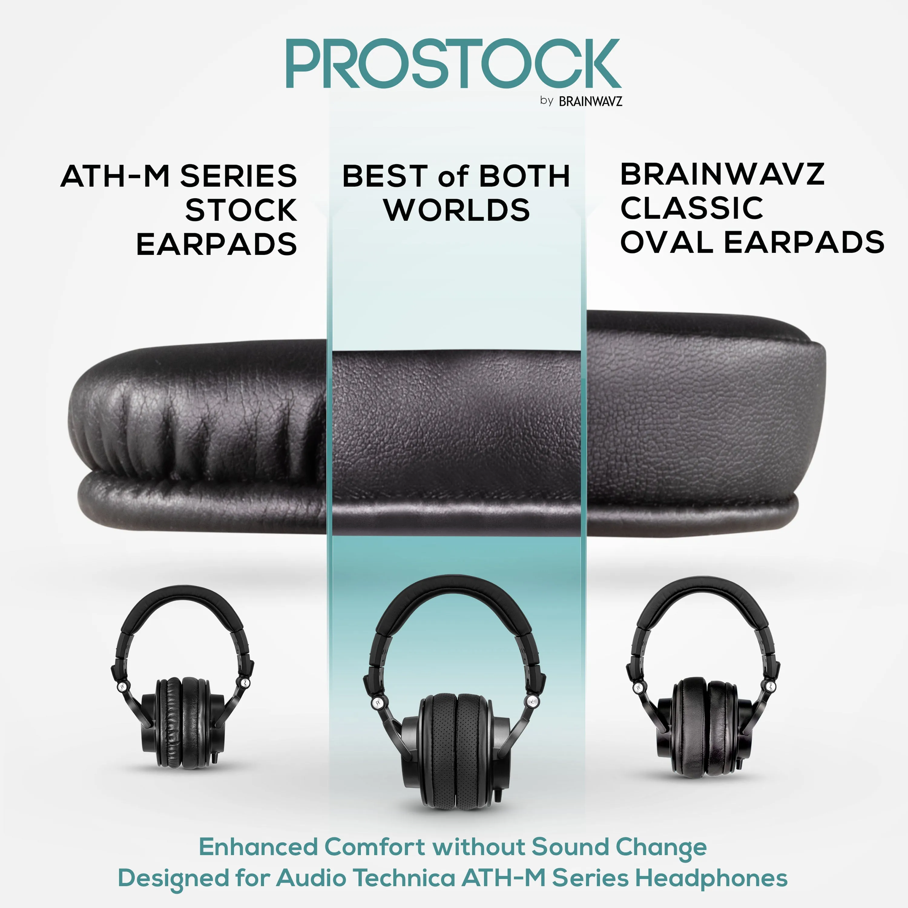 ProStock ATH M50X & M Series Replacement Earpads - Custom Designed Shape with Memory Foam - Perforated