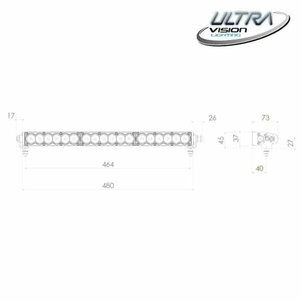 Raptor 90 LED 20.5″ Light Bar | Ultra Vision Lighting