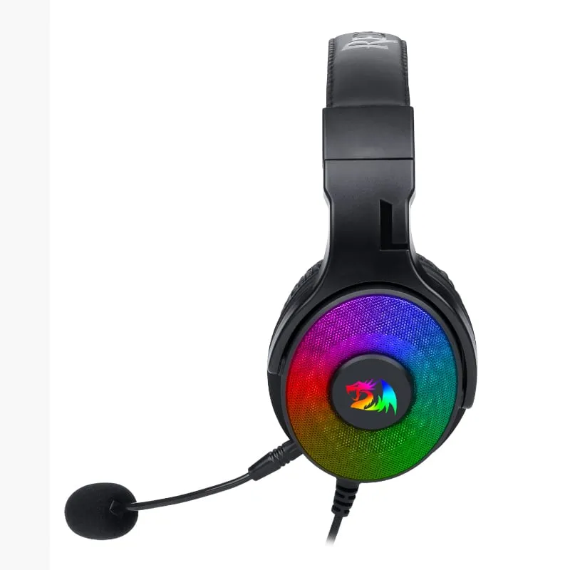 Redragon Over-Ear Pandora Usb (Power Only)|Aux (Mic And Headset) Rgb Gaming Headset - Black