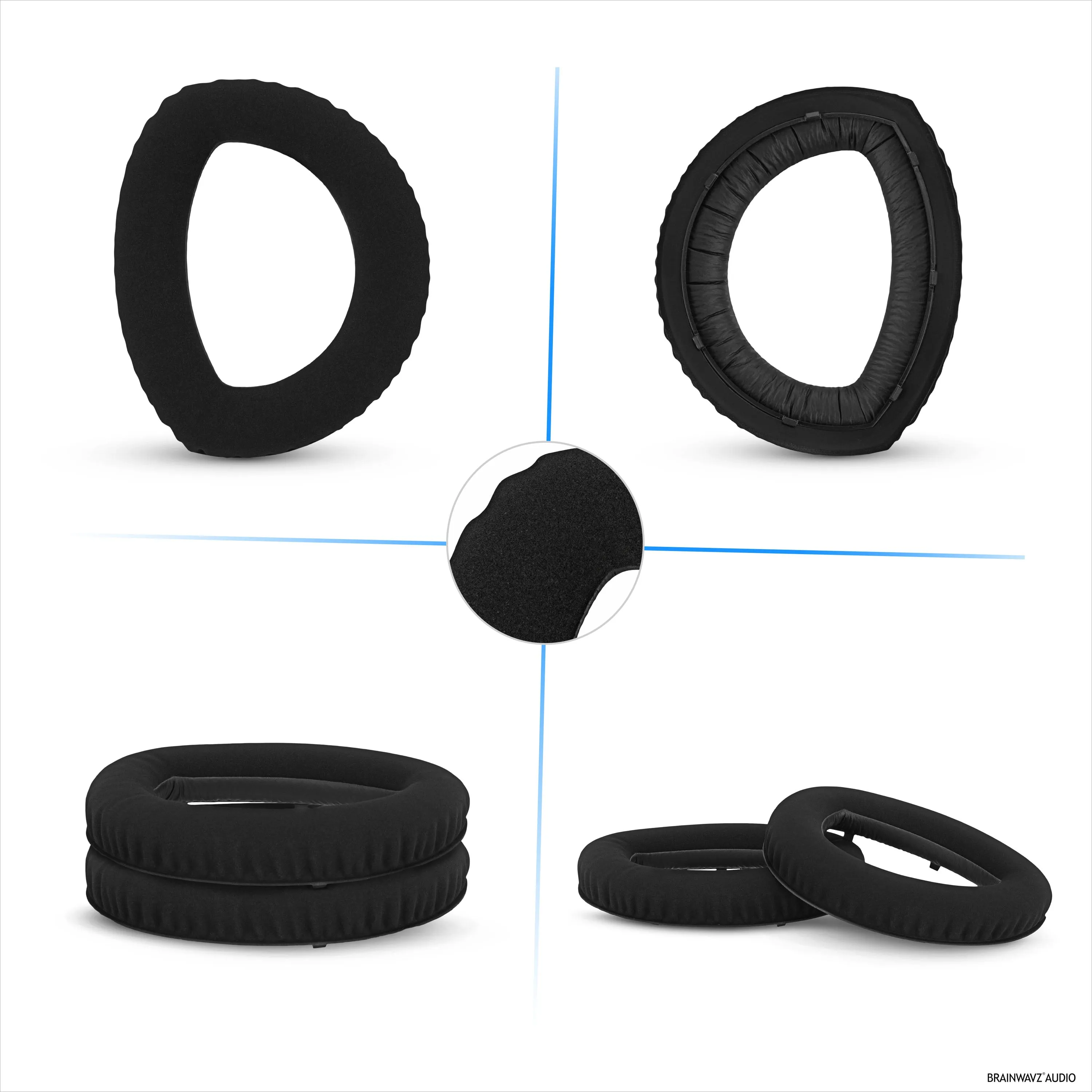 Replacement Earpads for Sennheiser HD700 Headphones - Luxurious Nubuck PU Leather & Foam