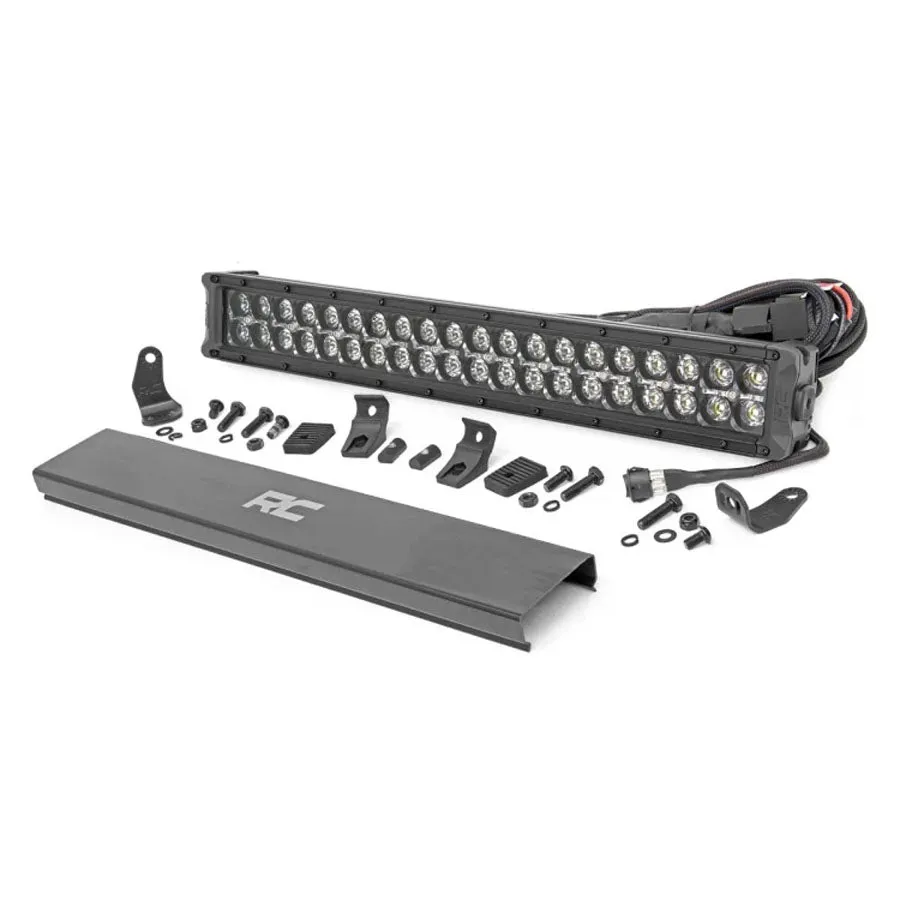 Rough Country Black Series LED Light Bar 20" Dual Row - Amber DRL | Universal