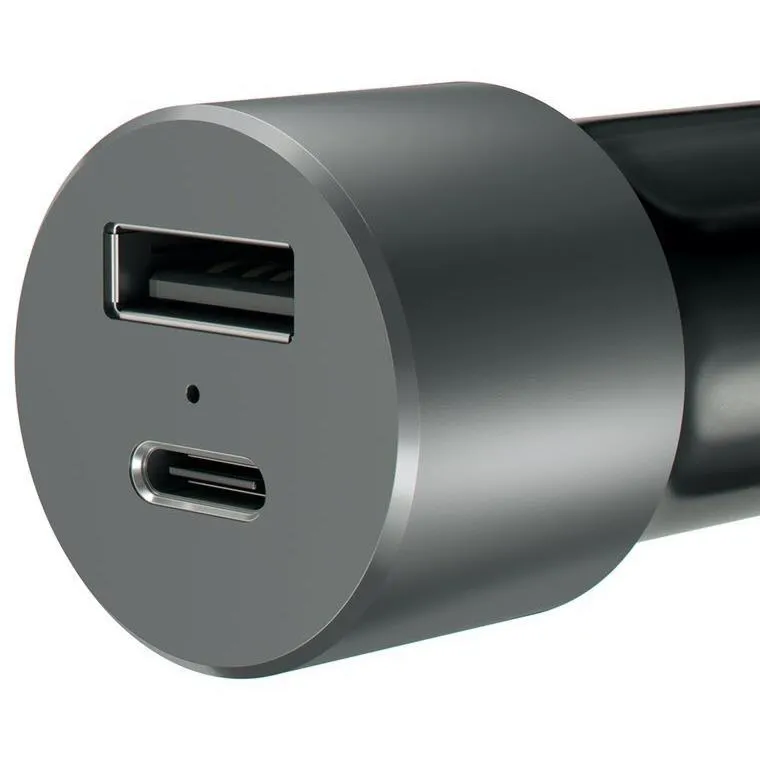 Satechi 72W Space Grey USB-C and USB-A Car Charger - High-Performance and Efficient