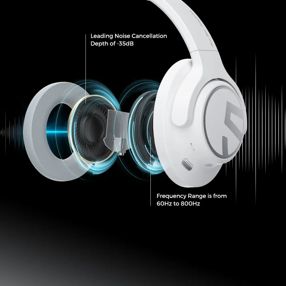 Space Over-Ear ANC Headphones with Long Battery Life