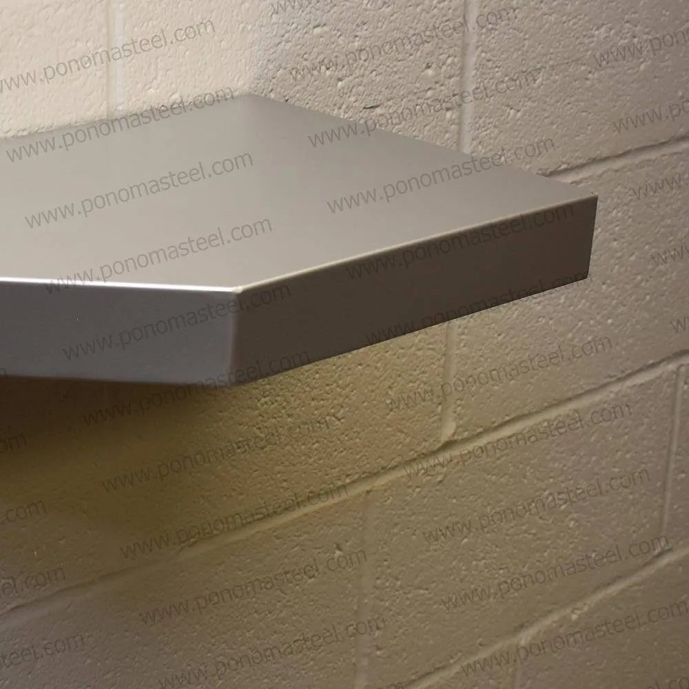 Stainless floating shelves with 1 LED light