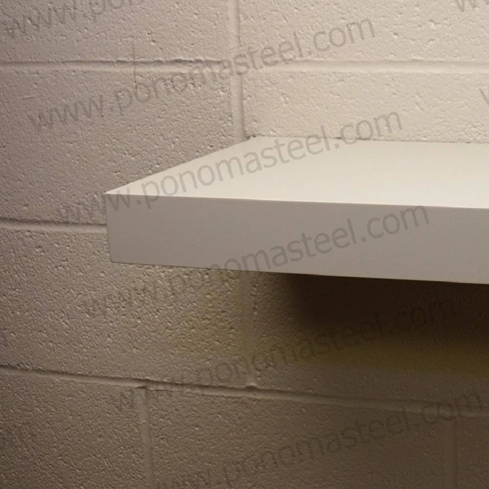 Stainless floating shelves with 1 LED light