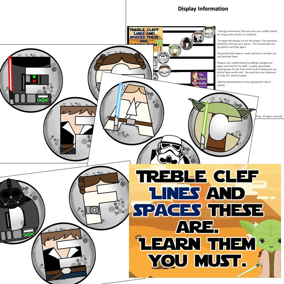 Treble Staff Display Jedi Musicians