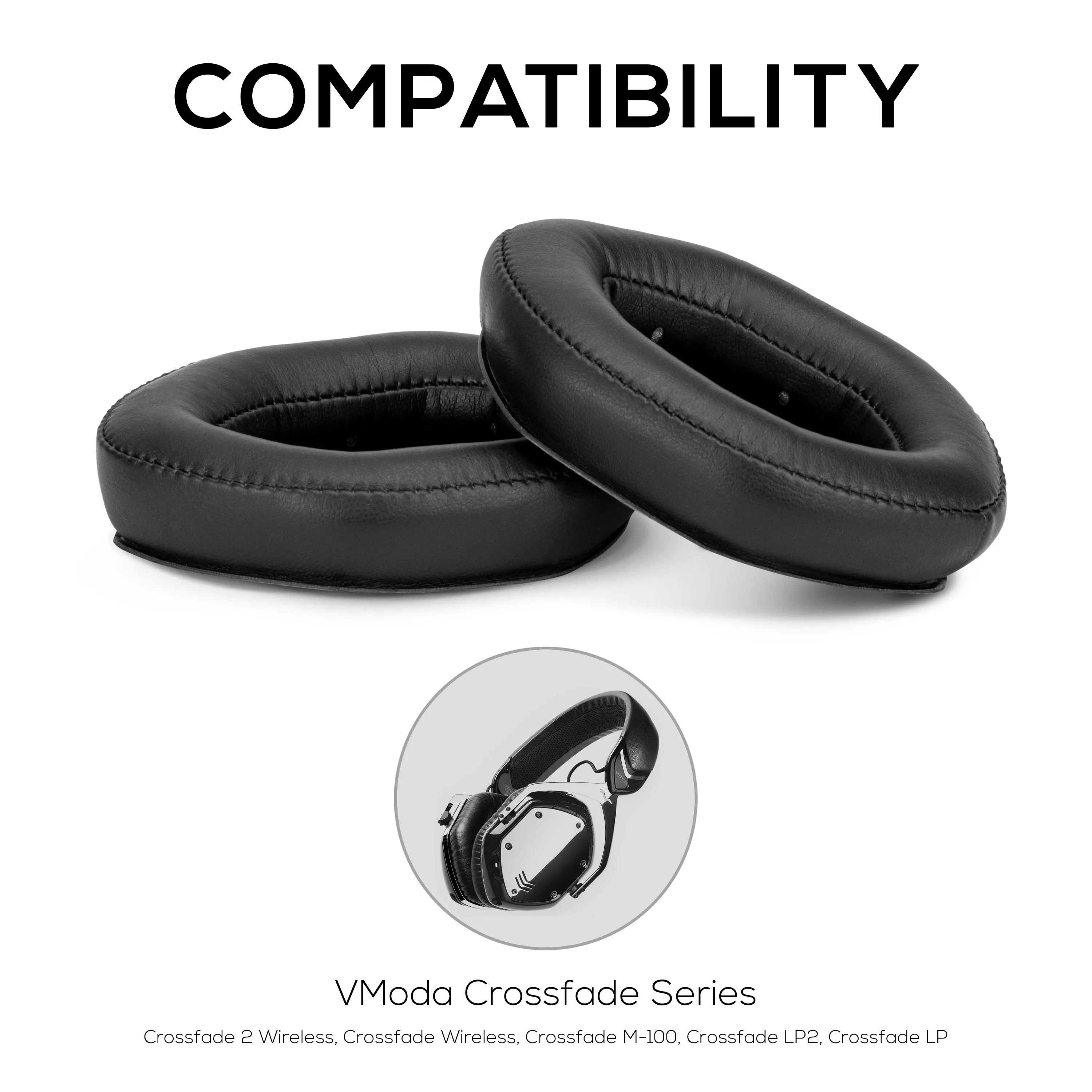 V-MODA Crossfade Replacement Earpads - Premium Materials & Memory Foam