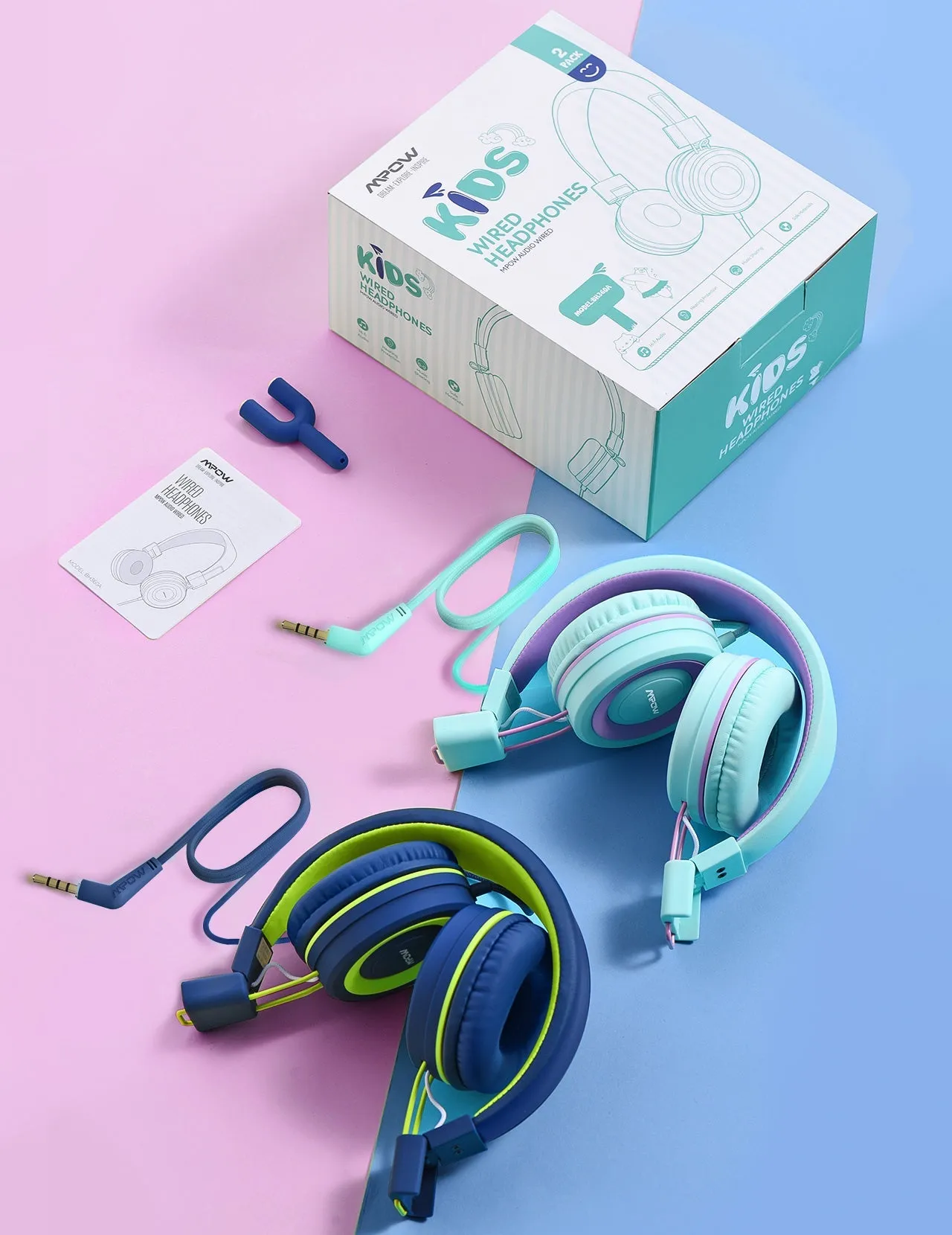 [wholesale: $17.9-$20.99 /piece] Mpow CH8 Kids Headphones with Microphone 2 Pack US ONLY , not include shipping