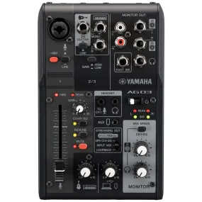 Yamaha AG03 Mk2 3-channel Mixer and USB Audio Interface