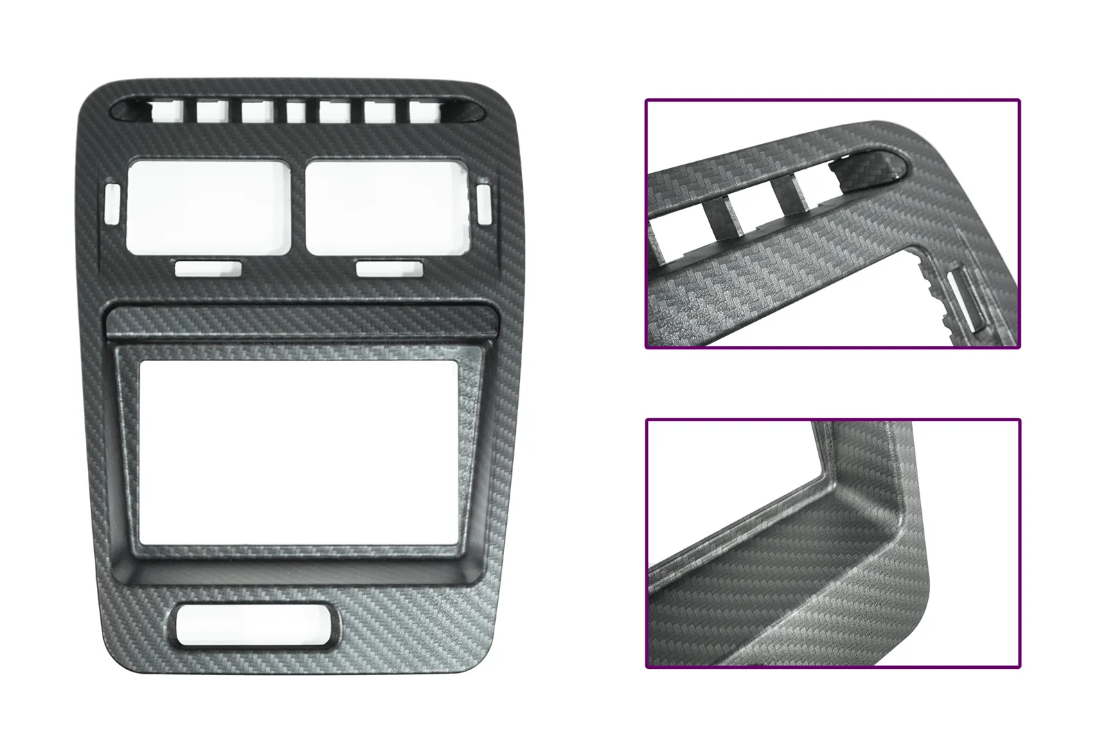 ZSPEC LHD Hydro-Dipped Double-Din Radio Bezel w/Brackets, Nissan Z32 300zx